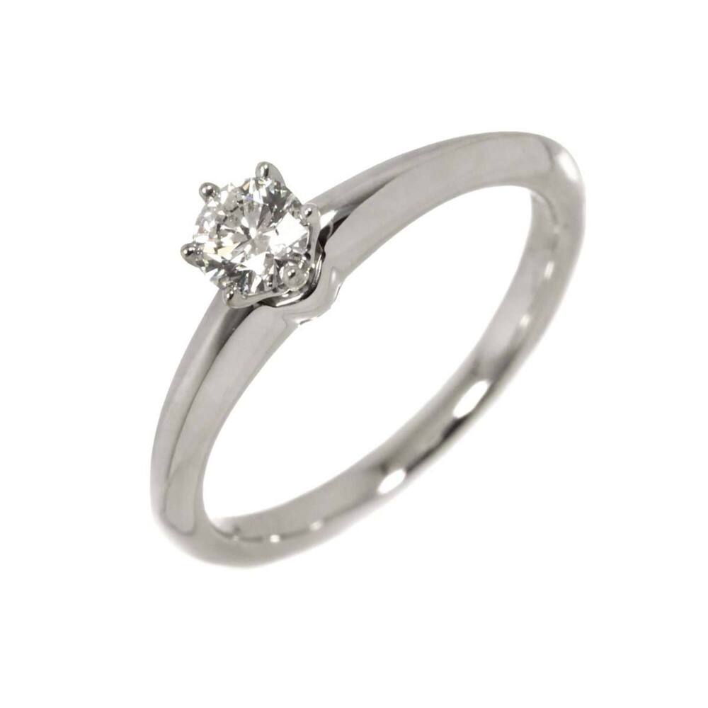 Tiffany & Co. Solitaire Diamond Ring, 0.22ct, H VVS2, EX, Platinum.